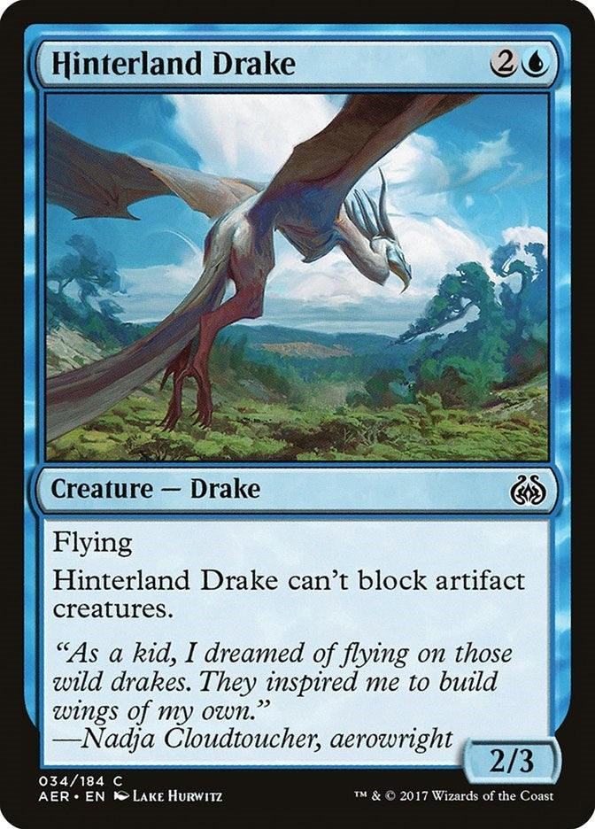 Image for Hinterland Drake (34) (Aether Revolt) - Magic: The Gathering