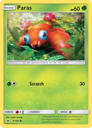 Paras 004/149  - Reverse Holofoil SM Base Set - Common
