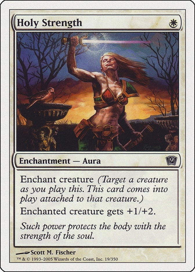 Image for Holy Strength (19) (9th Edition) - Magic: The Gathering