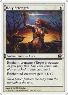 Image for Holy Strength (19) (9th Edition) - Magic: The Gathering