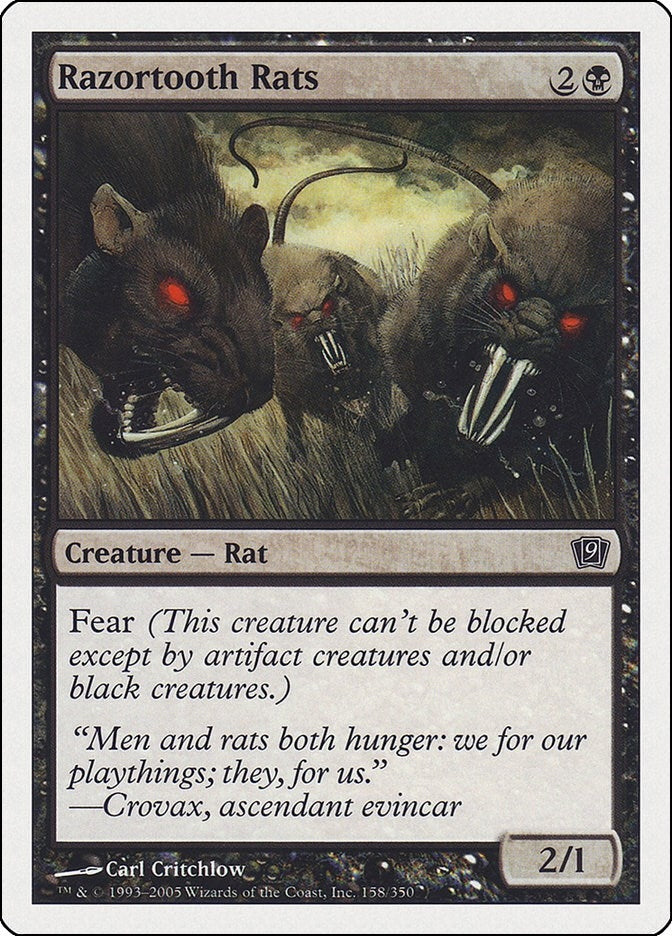 Image for Razortooth Rats (158) (9th Edition) - Magic: The Gathering