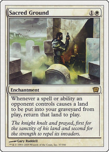 Image for Sacred Ground (37) (9th Edition) - Magic: The Gathering
