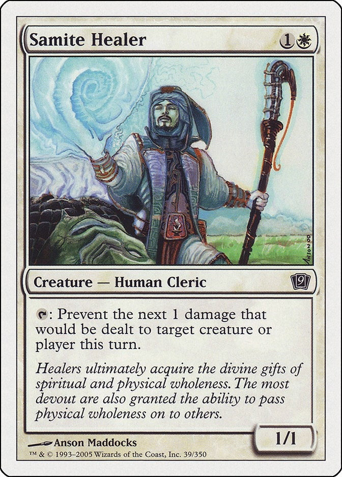 Image for Samite Healer (39) (9th Edition) - Magic: The Gathering