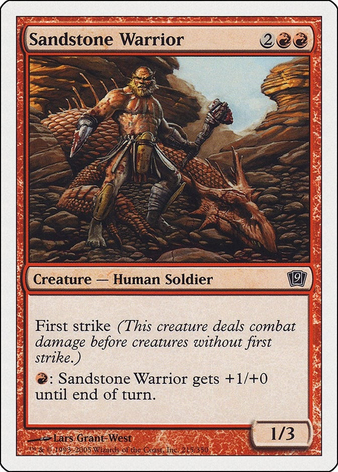 Image for Sandstone Warrior (215) (9th Edition) - Magic: The Gathering