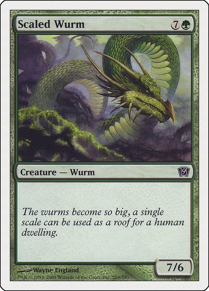 Image for Scaled Wurm (269) (9th Edition) - Magic: The Gathering