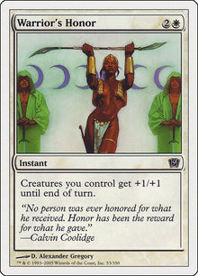 Image for Warrior's Honor (53) (9th Edition) - Magic: The Gathering