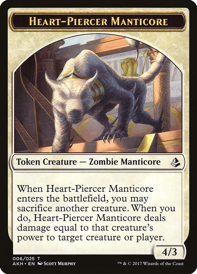 Image for Heart-Piercer Manticore Token (6) (Amonkhet) - Magic: The Gathering