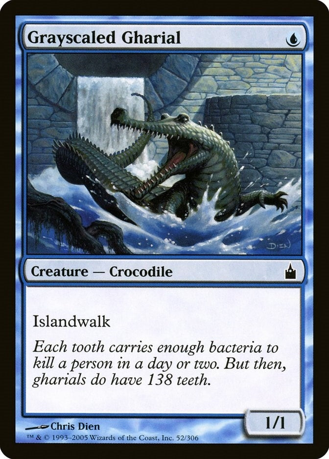 Grayscaled Gharial (52) (Ravnica: City of Guilds)