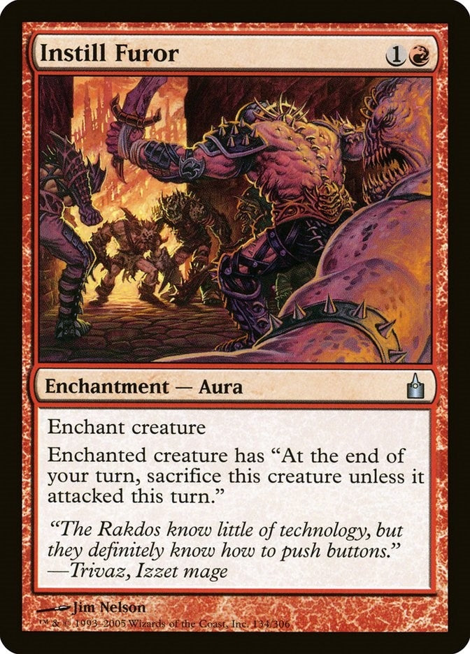 Image for Instill Furor (134) (Ravnica: City of Guilds) - Magic: The Gathering