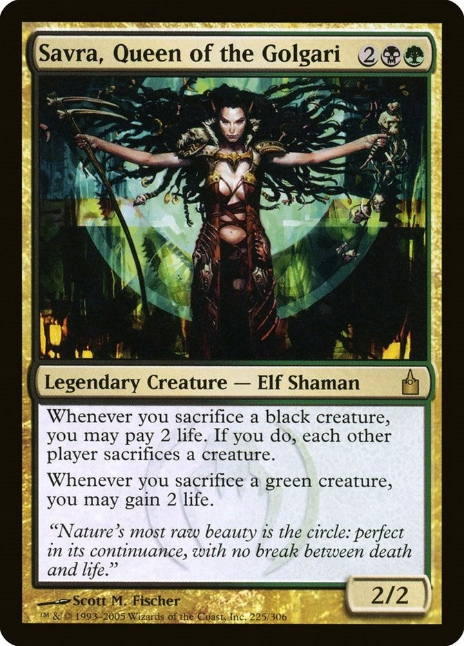 Savra, Queen of the Golgari (225) (Ravnica: City of Guilds)