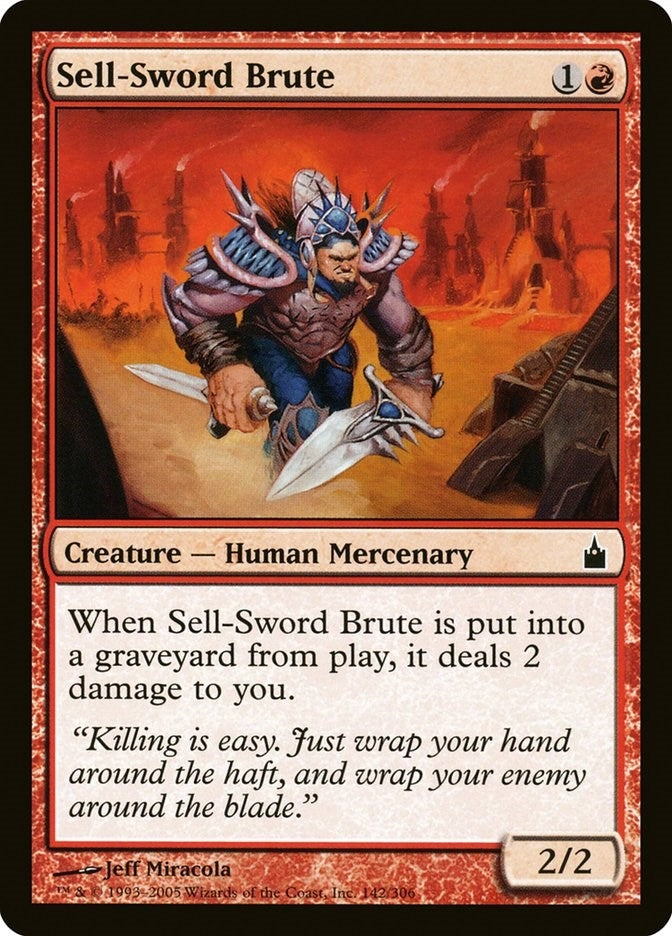 Image for Sell-Sword Brute (142) (Ravnica: City of Guilds) - Magic: The Gathering