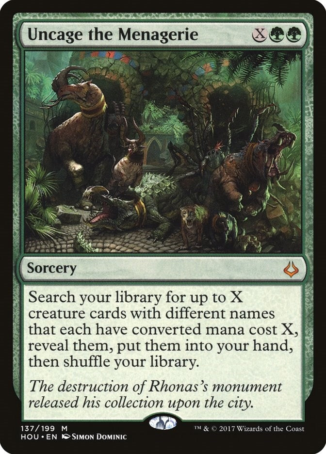 Image for Uncage the Menagerie (137) (Hour of Devastation) - Magic: The Gathering