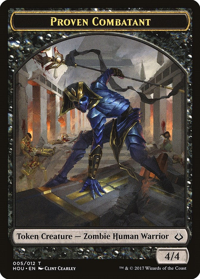 Image for Proven Combatant Token (5) (Hour of Devastation) - Magic: The Gathering