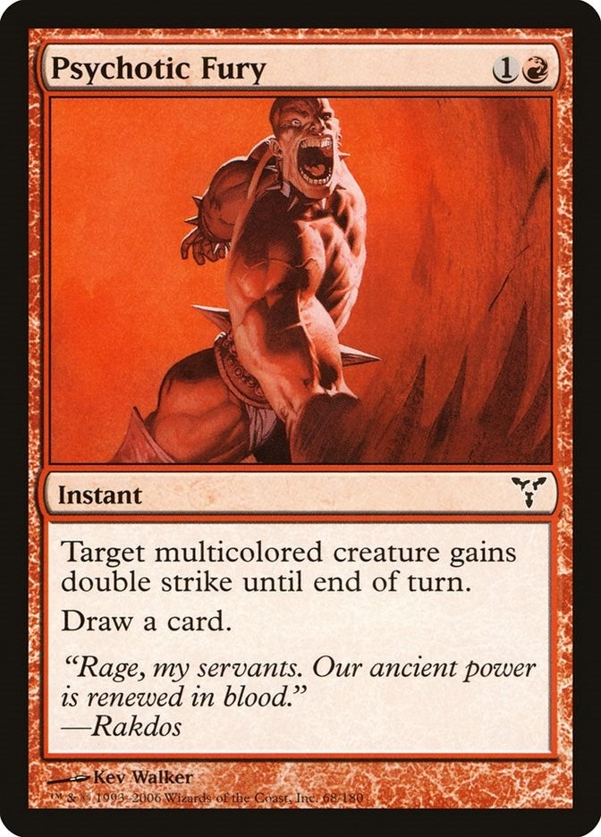 Image for Psychotic Fury (68) (Dissension) (DIS) - Magic: The Gathering