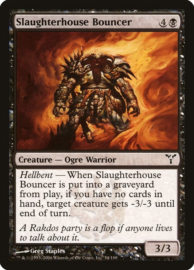 Image for Slaughterhouse Bouncer (54) (Dissension) (DIS) - Magic: The Gathering