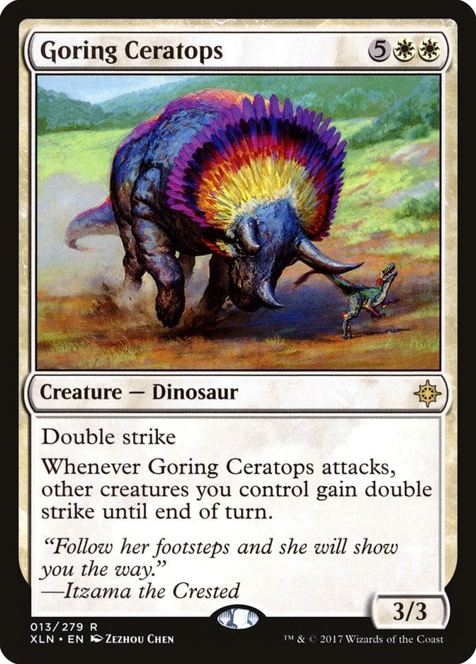 Image for Goring Ceratops (13) (Ixalan) - Magic: The Gathering
