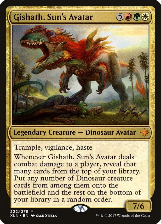 Image for Gishath, Sun's Avatar (222) (Ixalan) - Magic: The Gathering