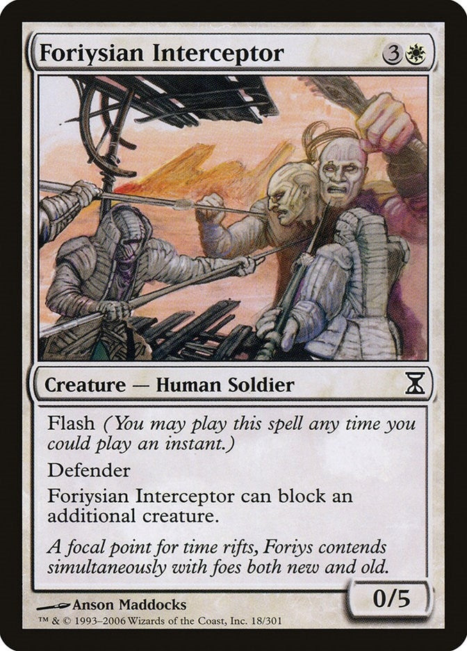 Image for Foriysian Interceptor (18) (Time Spiral) - Magic: The Gathering