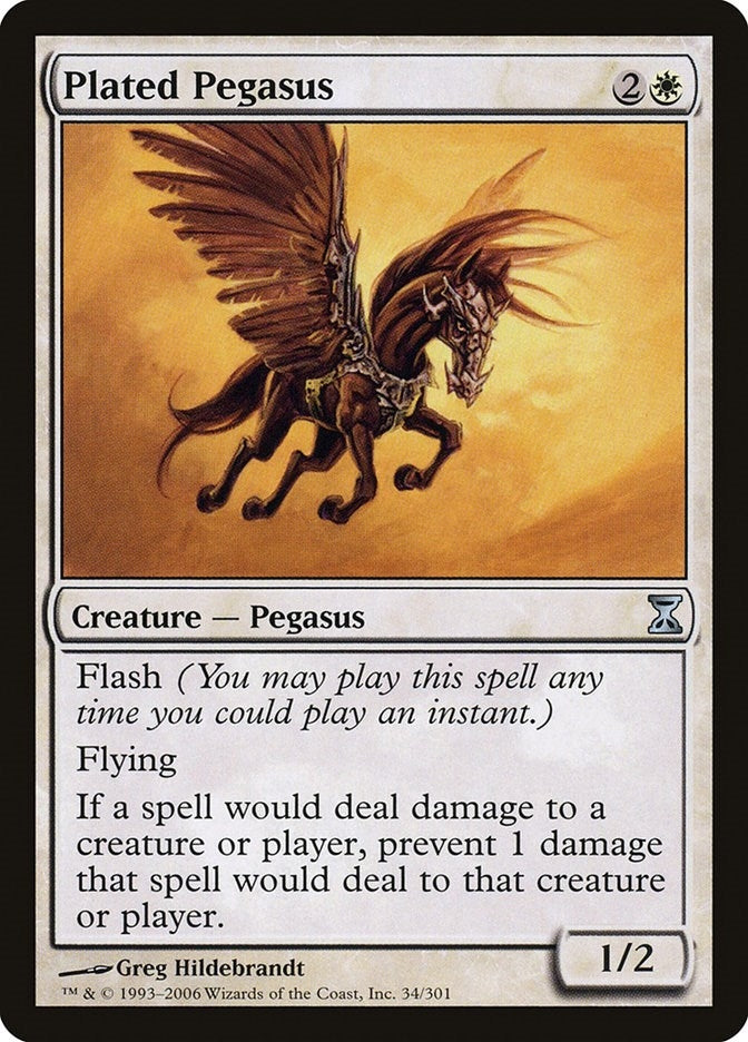 Image for Plated Pegasus (34) (Time Spiral) - Magic: The Gathering