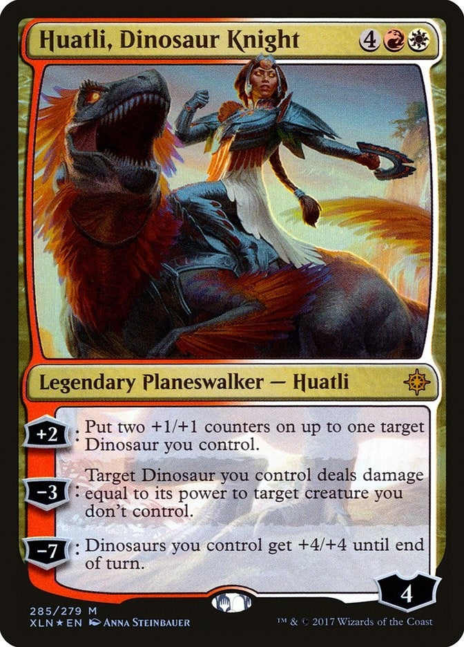 Huatli, Dinosaur Knight (285) (Ixalan)