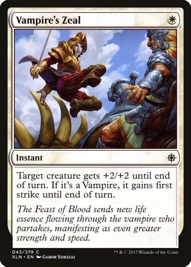 Image for Vampire's Zeal (43) (Ixalan) - Magic: The Gathering