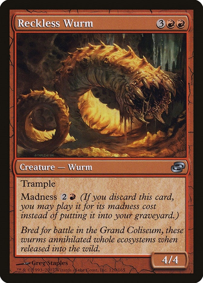 Image for Reckless Wurm (120) (Planar Chaos) - Magic: The Gathering