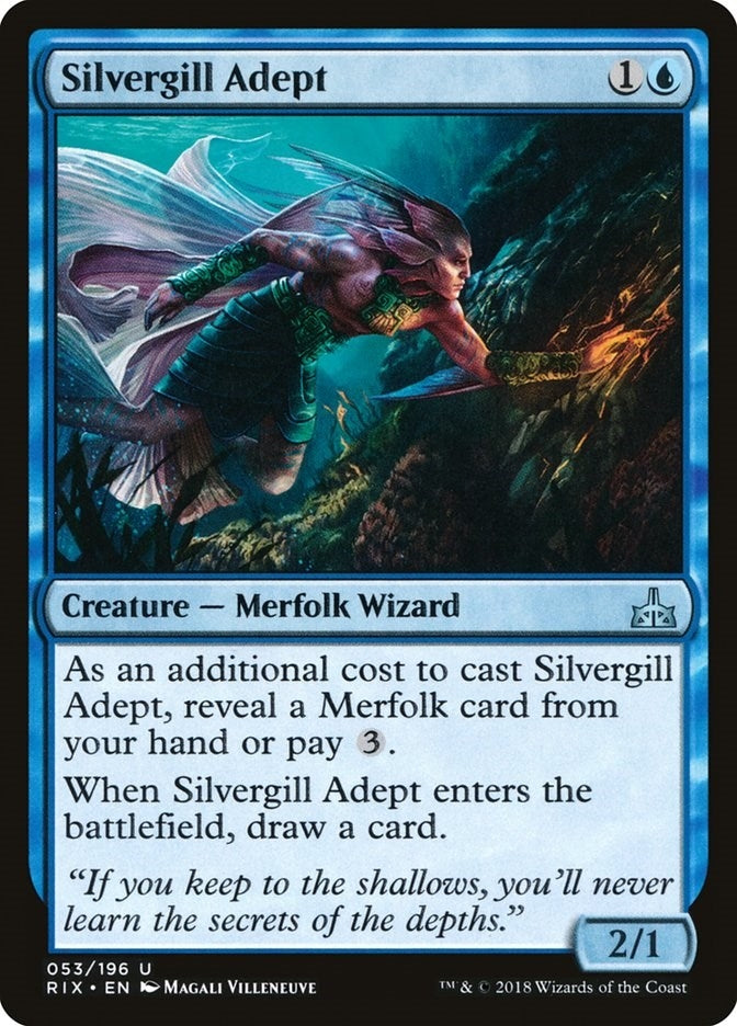 Image for Silvergill Adept (53) (Rivals of Ixalan) - Magic: The Gathering