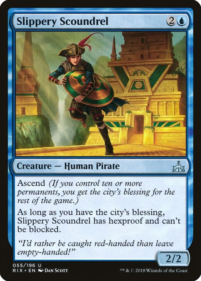 Image for Slippery Scoundrel (55) (Rivals of Ixalan) - Magic: The Gathering