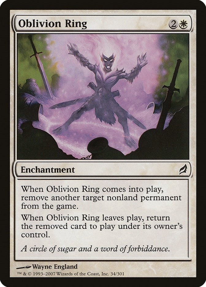 Image for Oblivion Ring (34) (Lorwyn) - Magic: The Gathering
