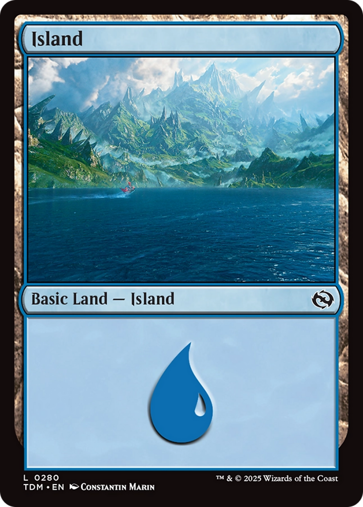 Island (TDM-280) - Tarkir: Dragonstorm Foil