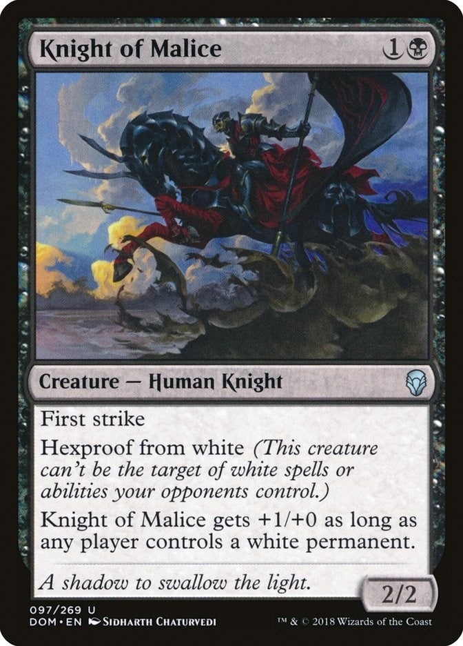Image for Knight of Malice (97) (Dominaria) - Magic: The Gathering