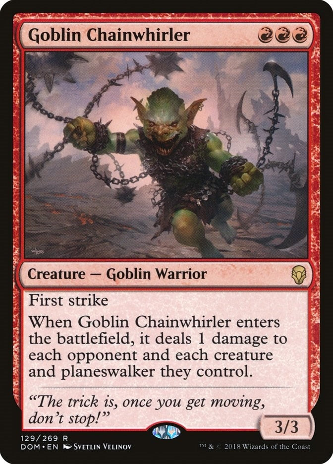 Image for Goblin Chainwhirler (129) (Dominaria) - Magic: The Gathering