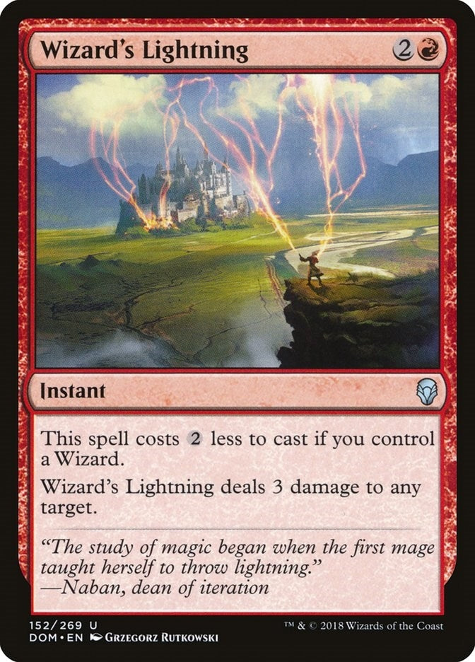 Image for Wizard's Lightning (152) (Dominaria) - Magic: The Gathering