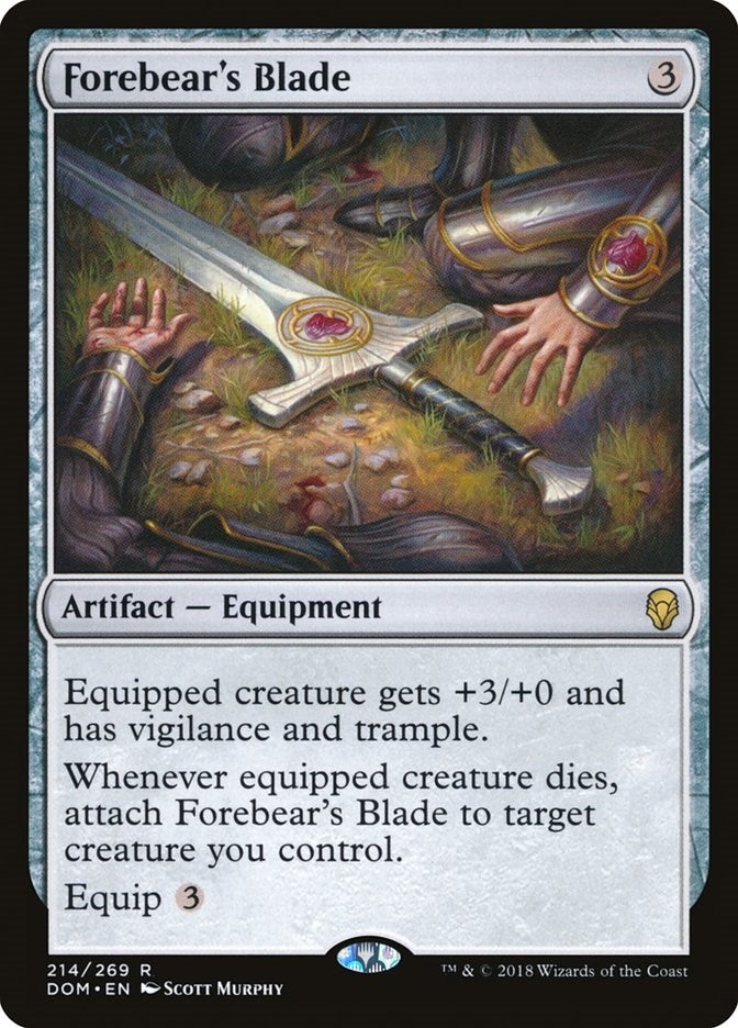 Image for Forebear's Blade (214) (Dominaria) - Magic: The Gathering