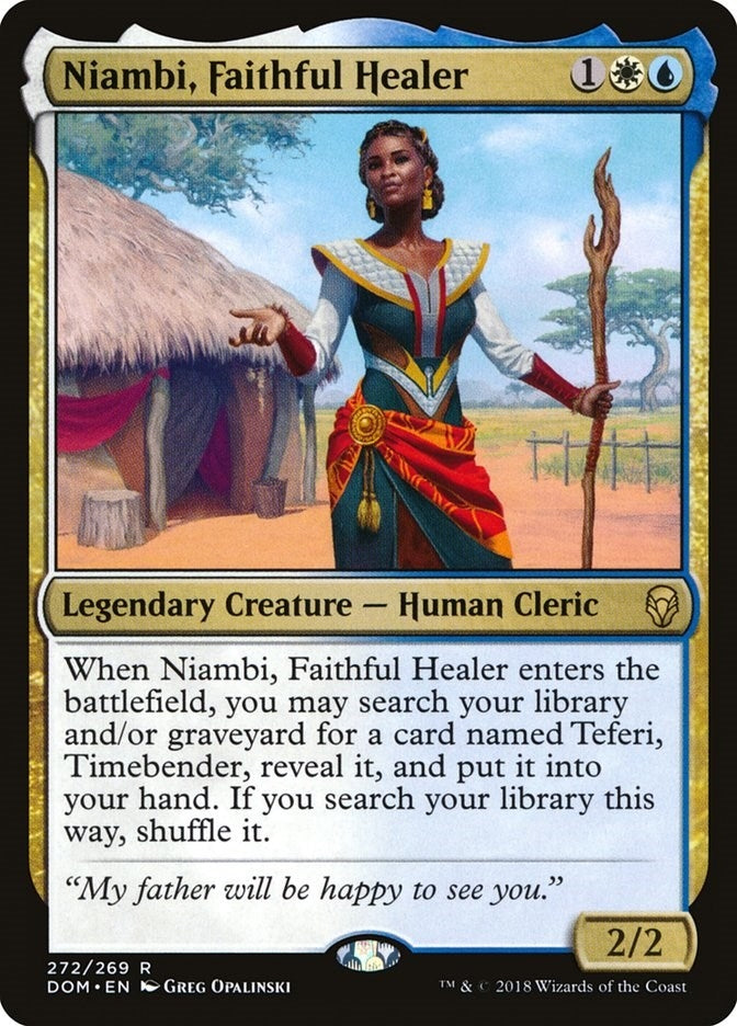 Image for Niambi, Faithful Healer (272) (Dominaria) - Magic: The Gathering