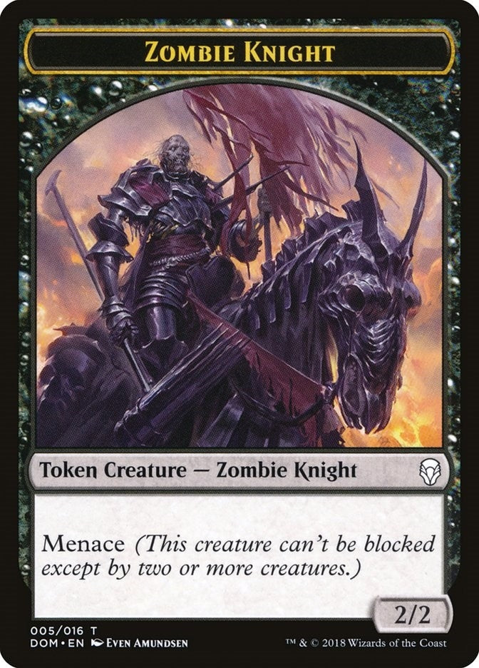 Image for Zombie Knight Token (5) (Dominaria) - Magic: The Gathering