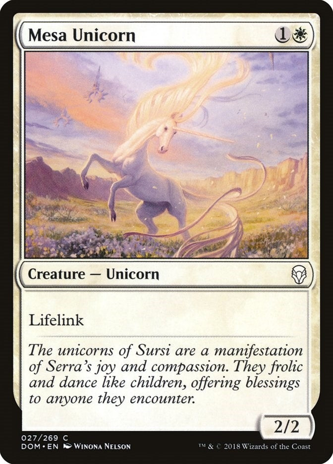 Image for Mesa Unicorn (27) (Dominaria) - Magic: The Gathering