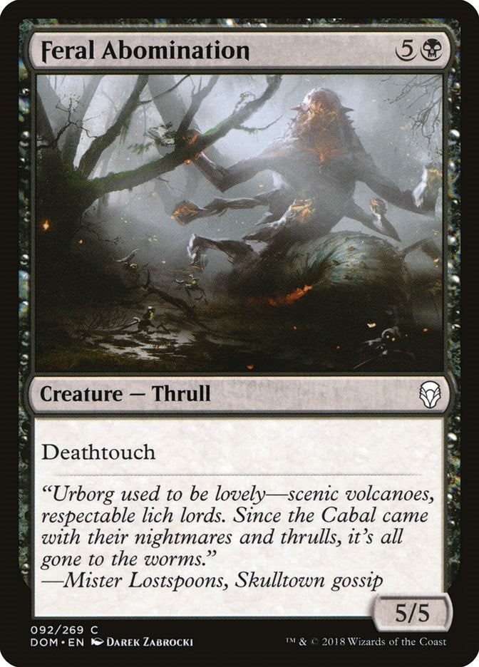 Image for Feral Abomination (92) (Dominaria) - Magic: The Gathering