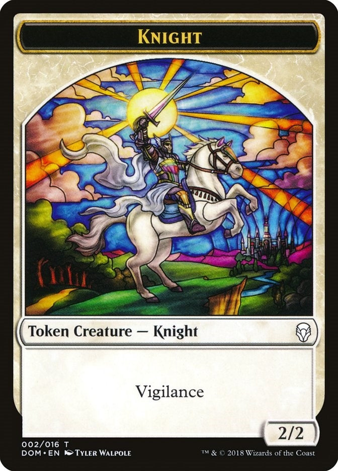 Image for Knight Token (002) (2) (Dominaria) - Magic: The Gathering
