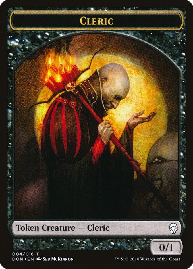 Image for Cleric Token (4) (Dominaria) - Magic: The Gathering