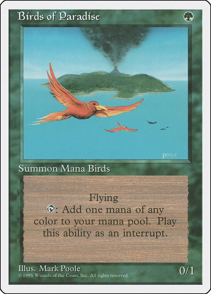 Image for Birds of Paradise (118) (Fourth Edition) - Magic: The Gathering