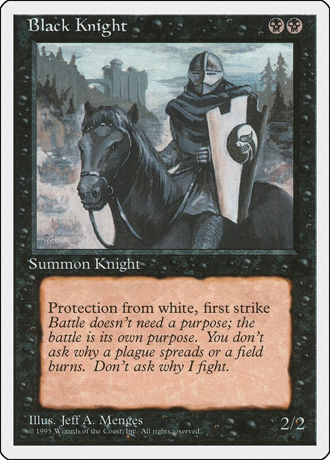 Image for Black Knight (Fourth Edition) - Magic: The Gathering