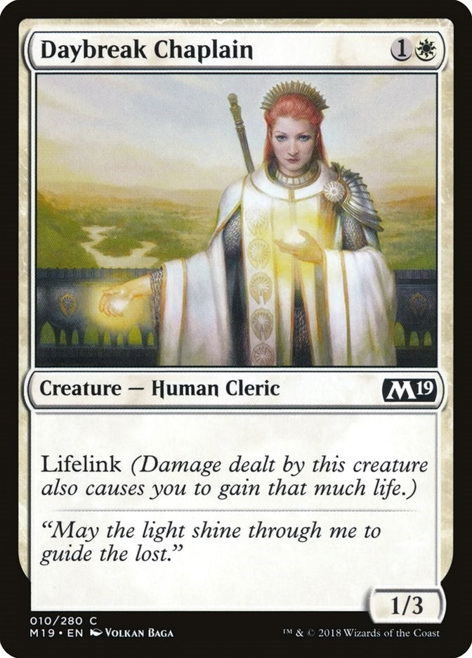 Image for Daybreak Chaplain (10) (Core Set 2019) - Magic: The Gathering