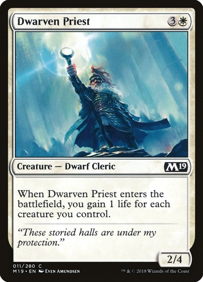 Image for Dwarven Priest (11) (Core Set 2019) - Magic: The Gathering