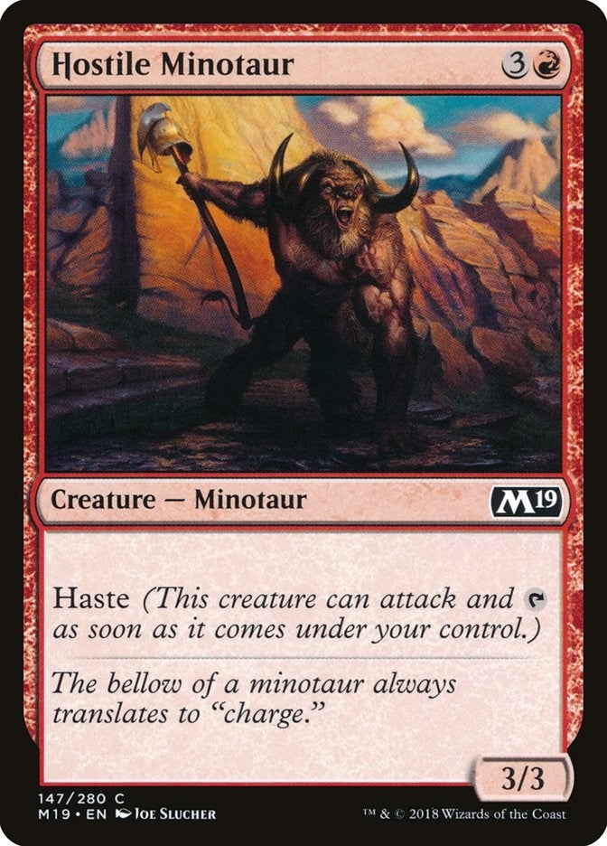Image for Hostile Minotaur (147) (Core Set 2019) - Magic: The Gathering