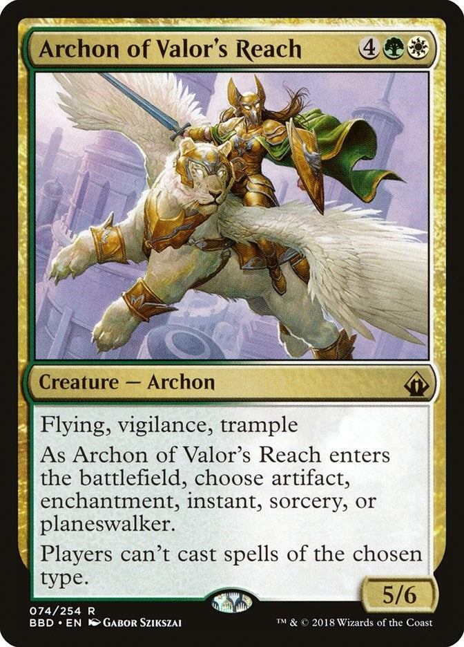 Image for Archon of Valor's Reach (74) (Battlebond) - Magic: The Gathering