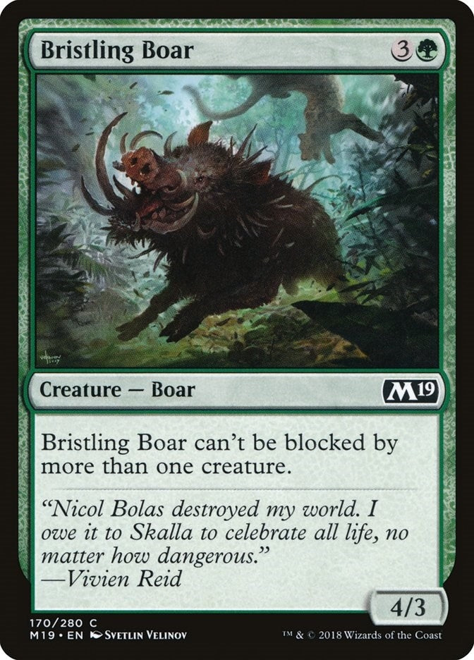 Image for Bristling Boar (170) (Core Set 2019) - Magic: The Gathering