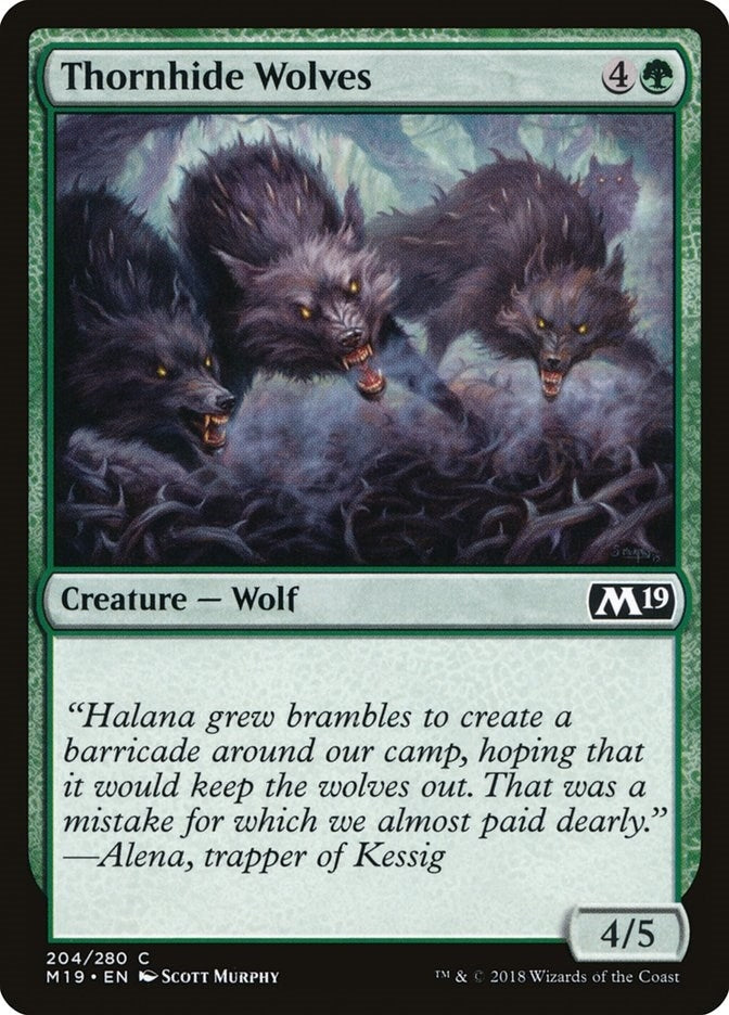 Thornhide Wolves (204) (Core Set 2019)