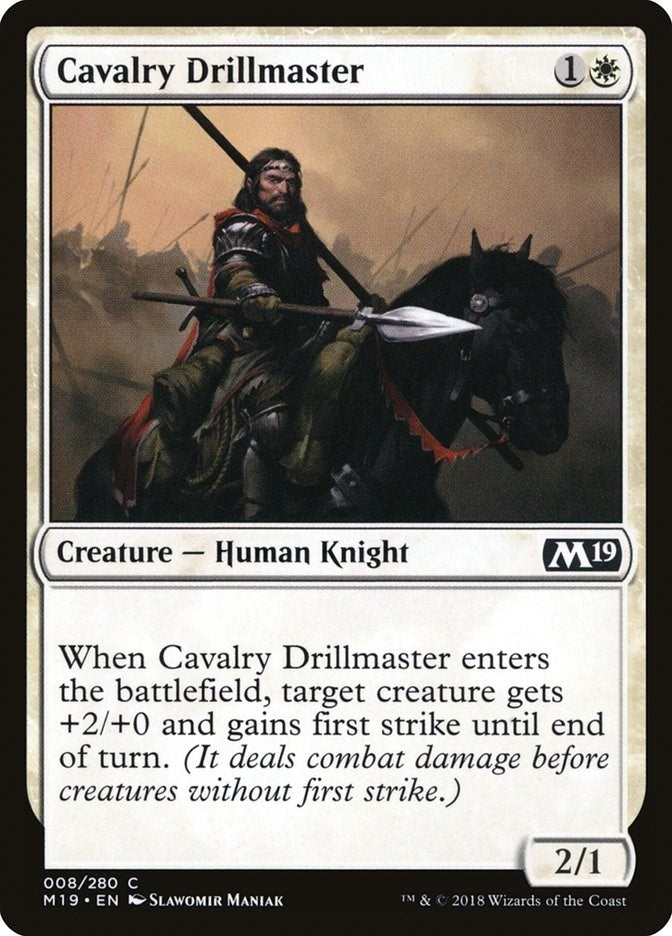 Cavalry Drillmaster (8) (Core Set 2019)