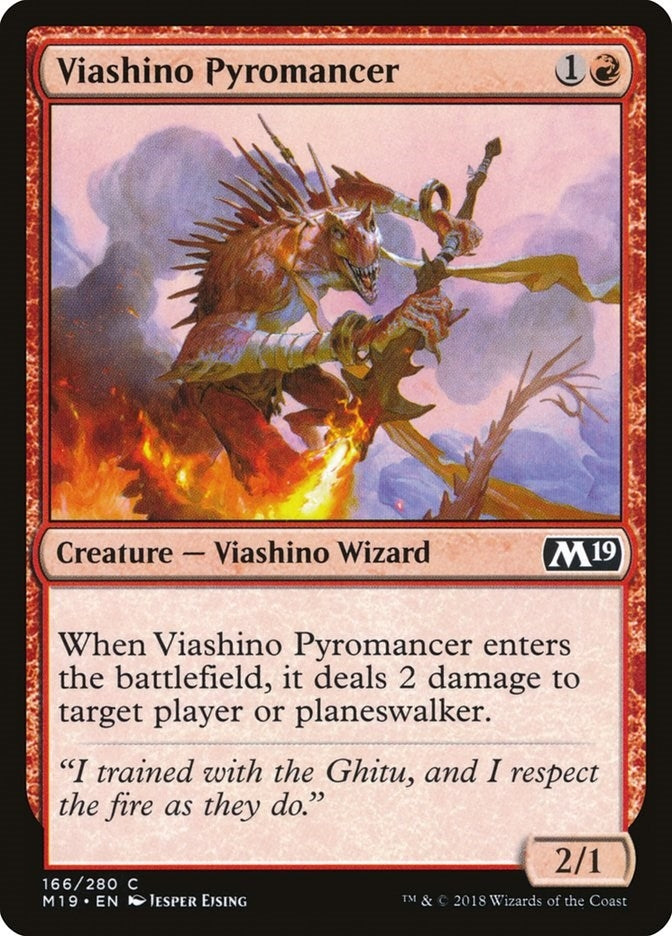 Image for Viashino Pyromancer (166) (Core Set 2019) - Magic: The Gathering